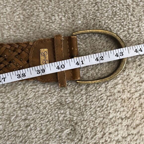 Jessica Simpson Woven Leather Belt Brown M/L - Picture 6 of 10